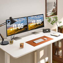 Load image into Gallery viewer, Flexispot EC1 Large Electric Stand Up Desk Workstation White Whole-Piece Desk Board Home Office Computer Standing Table Height Adjustable Desk (White Frame + 55" White Top)
