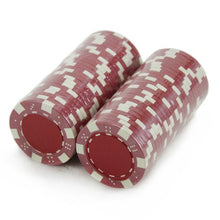 Load image into Gallery viewer, Brybelly 50 Red Clay Composite Striped Dice 11.5 Gram Poker Chips
