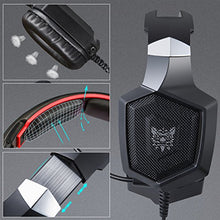 Load image into Gallery viewer, ONIKUMA Gaming Headset - Updated K8 Headset Gaming for PS4 New Xbox One, Stereo Over-Ear Headphones &amp; Noise-canceling Microphone with Mic for PC Computer Mac Laptop Nintendo Switch Games (Red)
