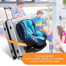 Load image into Gallery viewer, 2 Pieces Car Seat Travel Belt, Adjustable Car Seat Travel Strap to Convert Kid Car Seat, Carry-on Luggage into Airport Car Seat Stroller &amp; Carrier Belt Safe Travel Solution (Orange)
