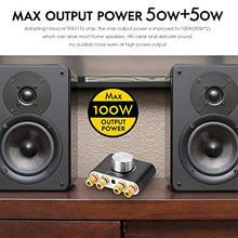 Load image into Gallery viewer, Nobsound Mini Bluetooth Power Amplifier; Stereo Hi-Fi Digital Amp 2.0 Channel 50W×2 with AUX/USB/Bluetooth Input; Wireless Audio Receiver; PC Sound Card with Power Supply (Black)
