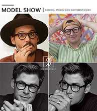 Load image into Gallery viewer, Vintage Round Eyewear Blue Light Blocking Eyewear Black Frame Anti Blue Light Transparent Lens
