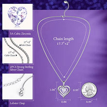 Load image into Gallery viewer, Necklace for Women Mother’s Day Gifts Sterling Silver Necklaces Birthstone Necklace for Women Forever Love Heart Necklace Pendant Purple June Birthstone Jewelry Anniversary Valentines Day Gifts Birthday Gifts for Mom Wife Girls Her Grandma
