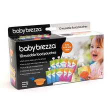 Load image into Gallery viewer, Baby Brezza Reusable Baby Food Storage Pouches, 10 Pack 7oz - Make Organic Food Puree for Kids or Toddlers and Store in Refillable Squeeze Pouches, Bulk Set is Freezer Safe &amp; Washable
