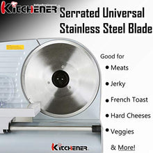 Load image into Gallery viewer, Kitchener 9-inch Professional Electric Meat Deli Cheese Food Slicer, Stainless Steel Blade, 150 Watt
