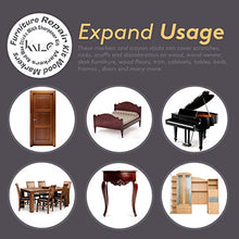 Load image into Gallery viewer, Katzco Furniture Repair Kit Wood Markers - Set of 13 - Markers and Wax Sticks with Sharpener - for Stains, Scratches, Floors, Tables, Desks, Carpenters, Bedposts, Touch-Ups, Cover-Ups, Molding Repair
