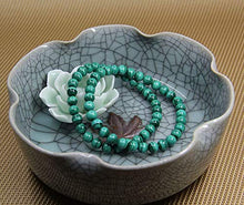 Load image into Gallery viewer, Natural AA Grade Malachite Gemstone 6mm Round Beads Stretch Bracelet 7" Unisex
