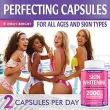 Load image into Gallery viewer, Glutathione Whitening Pills - 2000mg Glutathione - Better than Skin Lightening Cream - Dark Spots &amp; Acne Scar Remover, Hyperpigmentation Treatment - Anti-aging Effect and Powerful Antioxidant - 60caps
