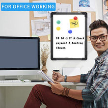 Load image into Gallery viewer, Small Dry Erase Board White Board - 12" X 16" Hanging Magnetic Whiteboard for Wall with Markers and Magnets Personal White Boards for Students Mini Dry Erase Board for Kids Kitchen Grocery List(BLACK)

