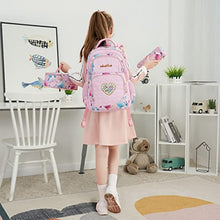 Load image into Gallery viewer, Windtook Kids School Backpack for Girls Elementary Student Bags with Insulated Lunch Bag Pencil Case 3 in 1 Bookbags
