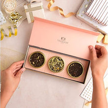 Load image into Gallery viewer, VAHDAM, Assorted Tea Gift Sets - Blush (90g, 3.17oz) Thanksgiving Gifts - 3 Organic Teas in a Luxury Tea Gift Box | Thank you Gifts for Women | Gifts for Her
