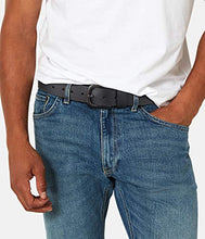 Load image into Gallery viewer, Dickies mens 100% Leather Jeans With Stitch Design and Prong Buckle Belt, Black, 42 Waist 40 US
