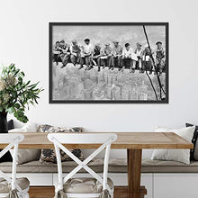 Load image into Gallery viewer, Amanti Art Framed Home Wall Art Prints | Lunch on a Skyscraper, 1932 by Charles C. Ebbets | Modern Contemporary, Casual, Classic Decor, LargeDSW, Black
