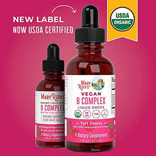 Load image into Gallery viewer, Vegan Vitamin B Complex Liquid by MaryRuth's | Hair Skin Nails Energy | Methyl B12 Folate Biotin Niacin Vitamin B3, 6, 7, 9, 12 | Tart Cherry Vitamin B Complex Supplement | 1 Fl Oz
