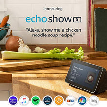 Load image into Gallery viewer, Echo Show 5 -- Smart display with Alexa – stay connected with video calling - Charcoal
