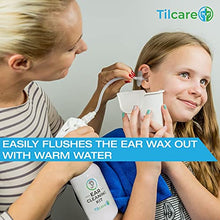 Load image into Gallery viewer, Ear Wax Removal Tool by Tilcare - Ear Irrigation Flushing System for Adults &amp; Kids - Perfect Ear Cleaning Kit - Includes Basin, Syringe, Curette Kit, Towel and 30 Disposable Tips
