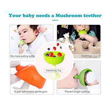 Load image into Gallery viewer, Mombella Mimi The Mushroom Soothing teether for Breast Feeding Baby who Does not take Pacifiers/Premature Baby who has weak jaw movement/0-6month with Sucking Needs, Pink
