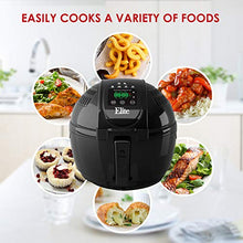 Load image into Gallery viewer, Elite Platinum EAF-1506D Electric Digital Hot Air Fryer Oil-Less Healthy Cooker Timer &amp; Temperature Controls, 26 Recipe Cookbook, 3.5 Quart, Black
