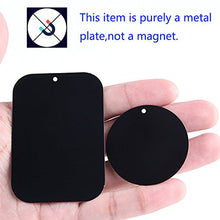 Load image into Gallery viewer, Universal Metal Plate 8 Pack for Magnetic Phone Car Mount Holder Cradle with Adhesive (Compatible with Magnetic Mounts) - 4 Rectangle and 4 Round, Black
