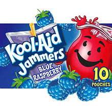 Load image into Gallery viewer, Kool-Aid Jammers Blue Raspberry Artificially Flavored Kids Soft Drink (10 ct Box, 6 fl oz Pouches)
