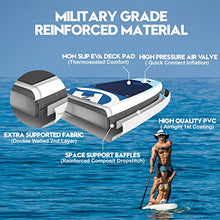 Load image into Gallery viewer, Highpi Inflatable Stand Up Paddle Board 10'6''x32''x6''W Premium SUP Accessories &amp; Backpack, Wide Stance, Surf Control, Non-Slip Deck, Leash, Paddle and Pump, Standing Boat for Youth &amp; Adult…
