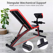 Load image into Gallery viewer, TUSY Adjustable Weight Bench for Full Body Workout Multi-Purpose Utility Weight Bench Flat Bench Press for Home and Gym
