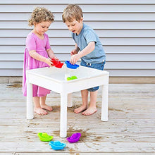 Load image into Gallery viewer, PlayBuild Kids 4 in 1 Play &amp; Build Table Set for Indoor Activity, Outdoor Water Play, Toy Storage &amp; Building Block Fun Includes 2 Toddler Chairs
