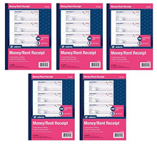 Load image into Gallery viewer, Adams Money and Rent Receipt Book, 3-Part, Carbonless, White/Canary/Pink,7 5/8" x 10 7/8", 100 Sets per Book, 5 Books, 500 Sets Total (TC1182)
