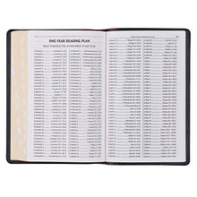 Load image into Gallery viewer, KJV Holy Bible, Standard Size, Premium Full Grain Leather Red Letter Edition - Thumb Index &amp; Ribbon Marker, King James Version, Black/Saddle Tan
