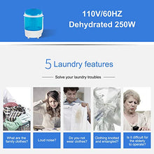 Load image into Gallery viewer, KUPPET 2020 Latest Mini Portable Washing Machine for Compact Laundry, 11lbs Capacity, Small Semi-Automatic Compact Washer with Timer Control Single Translucent Tub
