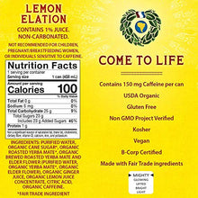 Load image into Gallery viewer, Guayaki Yerba Mate, Organic Clean Energy Drink, Lemon Elation, 15.5 Ounce Cans, (Pack of 12), 150mg Caffeine
