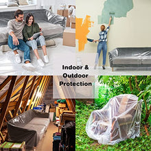 Load image into Gallery viewer, PROTECTO Plastic Couch Cover for Moving - 6 mil Thick Waterproof Recliner, Armchair Slipcover with Tape - Clear Sofa Protector Against Dust, Stain – Furniture Storage Bags 120 x 71.5 inch 1pc
