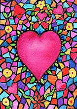 Load image into Gallery viewer, Toland Home Garden Kaleidoscope Heart 28 x 40 Inch Decorative Colorful Valentine Mosaic House Flag - 1010785
