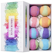 Load image into Gallery viewer, Aprilis Bath Bombs Gift Set, Organic &amp; Natural Essential Oil Bath Bombs for Dry Skin Moisturizing, Handmade Fizzy Spa Bath Set, Perfect Christmas/Birthday Gift for Women and Kids, Pack of 8
