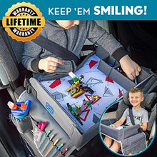 Load image into Gallery viewer, Kenley Kids Travel Tray, Toddler Car Seat Lap Tray, 16.5 x 13.5 Inches (Pink/Gray)
