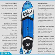Load image into Gallery viewer, GILI All Around Inflatable Stand Up Paddle Board Package | 10'6 Long x 31" Wide x 6" Thick | Lightweight &amp; Durable SUP | Stable &amp; Wide Stance (Blue)
