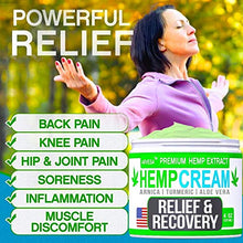Load image into Gallery viewer, Instant Hemp Cream - Made in USA - Relieves Muscle, Foot, Shoulder, Joints and Back - Natural Hemp Oil Extract Gel with MSM - Glucosаminе - Arnica - Turmeric - 4oz
