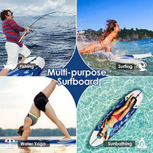 Load image into Gallery viewer, Giantex Surfboard, 6 Ft Stand Up Surfing Board w/ 3 Detachable Fins, Safety Leash, Non-Slip Lightweight Foam Surfboard for Kids, Teenager, Adults (White)
