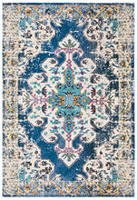 Load image into Gallery viewer, Safavieh Madison Collection MAD452M Vintage Medallion Distressed Area Rug, 5' 3" x 7' 6", Navy/Grey
