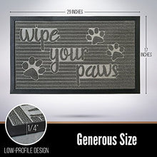Load image into Gallery viewer, Gorilla Grip Original Durable Natural Rubber Door Mat, 29x17 Heavy Duty Pet and Dog Doormat, Indoor Outdoor, Waterproof Easy Clean, Low-Profile Mats for Entry Garage, High Traffic Areas, Stone Paws
