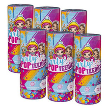 Load image into Gallery viewer, Party Popteenies – Party Pack – 6 Surprise Popper Bundle with Confetti, Collectible Mini Dolls and Accessories, for Ages 4 and Up (Styles Vary)
