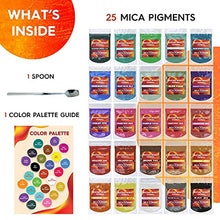 Load image into Gallery viewer, Upstart Epoxy Bundle - 2" Deep Pour Epoxy Resin 1.5 Gallon &amp; Mica Powder 25pc Set of Pigments
