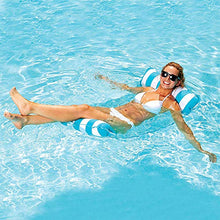Load image into Gallery viewer, Aqua Leisure Monterey Hammock 4-in-1 Multi Purpose Inflatable Pool Float with Hammock, Lounge Chair, Drifter and Exercise Saddle, Blue (2 Pack)
