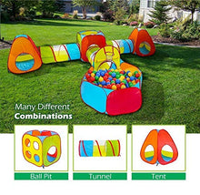 Load image into Gallery viewer, Playz Ball Pit, Play Tent and Tunnels for Kids, Gift for Toddler Boys &amp; Girls, Best Birthday Gift for 3 4 5 6 7 8 Year Old, Pop Up Baby Play Toy, Indoor &amp; Outdoor Use as Portable Play Center
