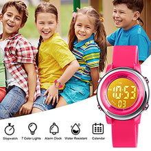 Load image into Gallery viewer, Kids Digital Sport Waterproof Watch for Girls Boys, Kid Sports Outdoor LED Electrical Watches with Luminous Alarm Stopwatch Child Wristwatch
