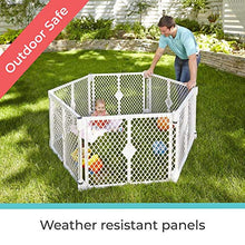 Load image into Gallery viewer, Toddleroo by North States Superyard 6 Panel Baby Play Yard/Barrier with Wall Mount Kit: Create a safe play area or extra wide baby gate anywhere. 38.5" - 201" wide, 18.5 ft. enclosure (26" tall, Gray)
