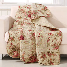 Load image into Gallery viewer, Greenland Home Antique Rose Throw Blanket, Full, Ecru
