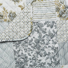 Load image into Gallery viewer, Patchwork Scalloped Printed Furniture Protector. Stain Resistant Couch Cover. (Sofa, Grey)
