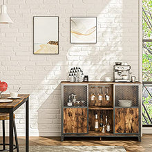 Load image into Gallery viewer, Bestier Home bar Cabinet | Sliding Mesh Door Barn Liquor Cabinet | Home bar Furniture | Kitchen Storage Cabinet &amp; Adjustable Sheleves Glass Wine Rack
