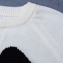 Load image into Gallery viewer, shermie Crew Neck Knitted Sweaters for Women Long Sleeve Cute Multi Hearts Pullover Sweaters Grey Small

